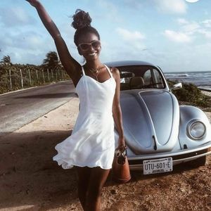 LucyLove white slip dress